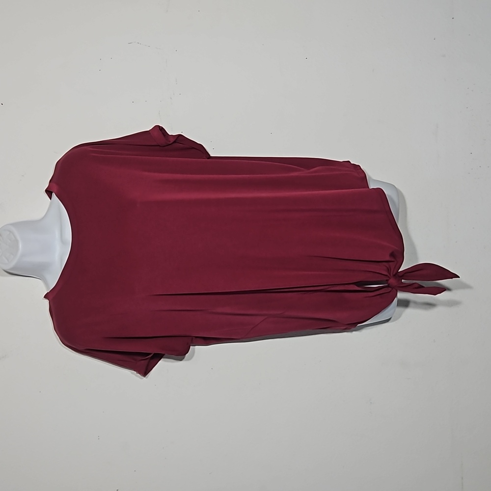 Simply Vera Vera Wang Relaxed Side-Tie Soft Cuffed Short Sleeve Tee M